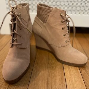 Michael Kors Suede Wedge Boots